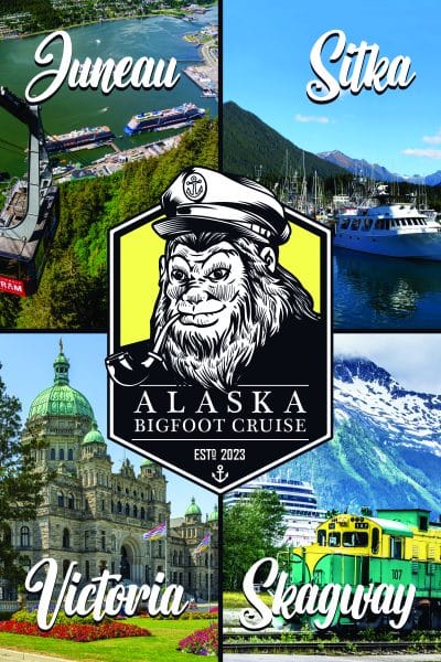 Alaska Bigfoot Cruise - Ports Door Magnet